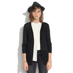 New Madewell 100% cotton knit v-neck button up multi pocket grandpa cardigan